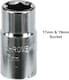 image 4 of SPARES2GO Extendable Wheel Nut Socket Wrench 17mm 19mm Brace Breaker Power Bar 1/2" dr