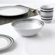 image 3 of 24pc Brompton Grey Stripe Dinner Set
