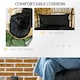 image 3 of Outsunny Rattan Leisure Chair w/ Cushion, Garden Egg Chair with Headrest, Sand