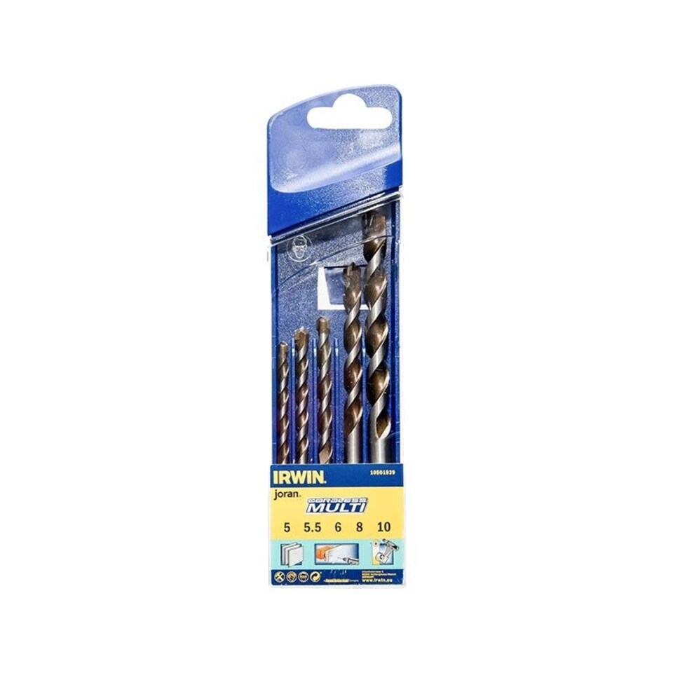 Irwin Multi-purpose Drill Bit Set For Cordless Drills - Multi Colour - 5 Piece 5-10mm