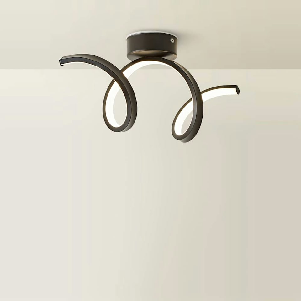 image 1 of ValueLights Infinity Black Single Twist Integrated LED Wall Light