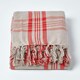 image 2 of Homescapes Grey and Red Tartan Check Sofa and Bed Throw - 255 x 360 cm | Multi | 1