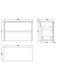 image 2 of Balterley Chartley Contemporary 2 Drawer Wall Hung Vanity Unit with Worktop, 800mm