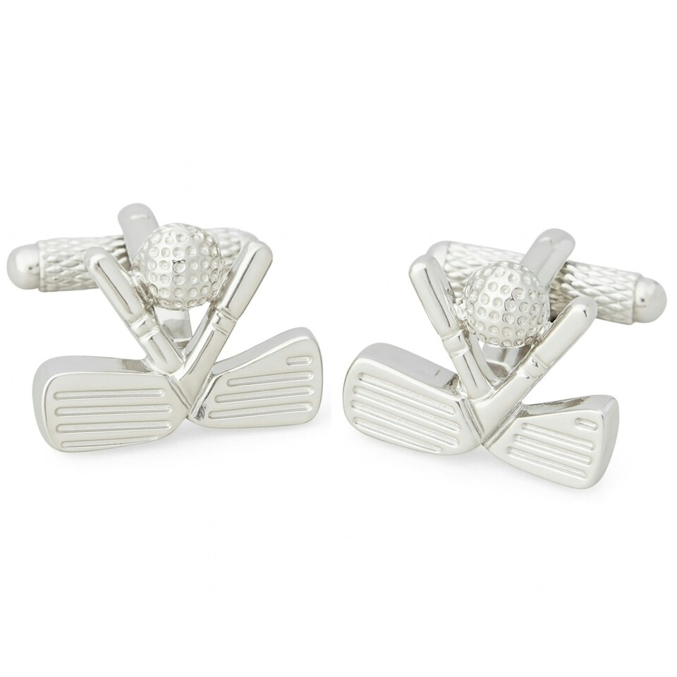 image 1 of Golf Clubs & Ball Cufflinks - Onyx Art CK218