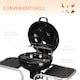 image 4 of Outsunny Garden Charcoal Barbecue Grill Trolley BBQ Patio Heating  Wheels