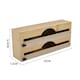 image 5 of Living and Home 2-tier Wall Mounted Bamboo Wrap Dispenser with Cutters