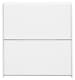 image 1 of Narrow High Gloss 2 Tier Shoe Cabinet | White | White
