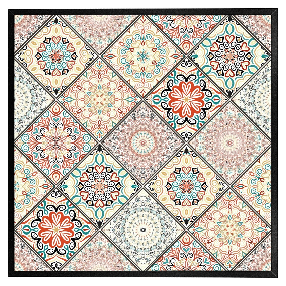 image 1 of Luxury oriental tile (Picutre Frame) Grey | M