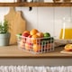 image 2 of OHS Metal Wire Multipurpose Food Pantry Storage Basket Organiser White
