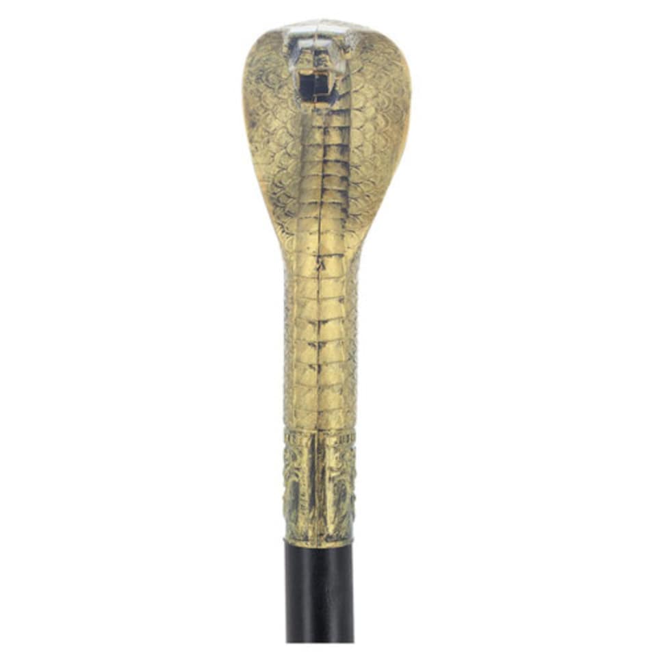 image 1 of Voodoo Snake Walking Stick Cane Costume Prop Fancy Dress Accessory 112cm