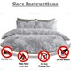 image 5 of VELVETIO Magnolia Dream Printed Duvet Cover Set Reversible Polycotton Easy Care Beddings Grey | Single