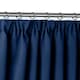 image 1 of Essential Woven Thermal Blackout Pencil Pleat Curtains 228cm x 228cm Navy Blue | Blue