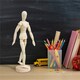 image 5 of Janrax Set of 3 - 5.5" Artists Figure - 14cm Male Manikin Wooden Art Mannequin