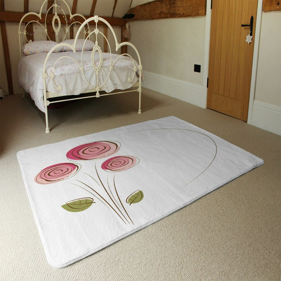 image 1 of Rose Drawing (Rug) Pink | Small: 60x110cm