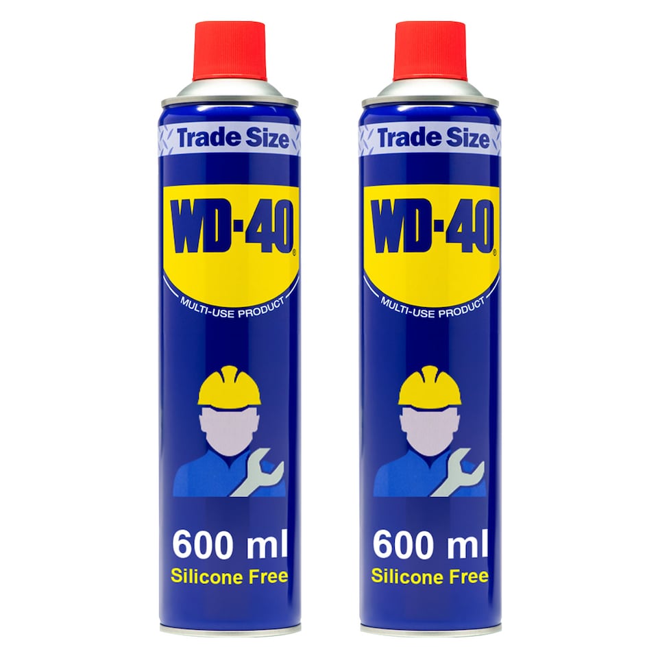 image 1 of WD-40 Original Multi-Use Lubricant Spray Clean & Protect Metal from Rust, 600ml, 2 Pack