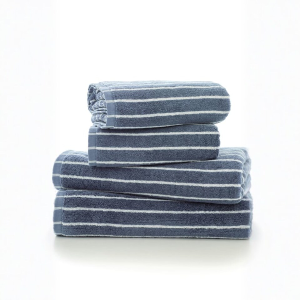 image 1 of Malmo Cotton Stripe Lightweight 480gsm Towel
