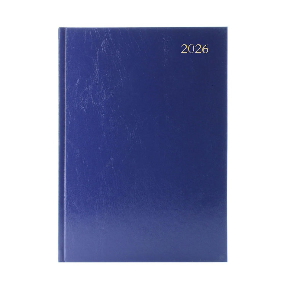 Janrax 2026 A5 Day Per Page Blue Desk Diary kfa51bu26