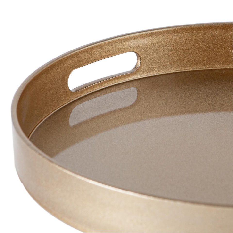 image 1 of Argon Tableware Round Serving Tray - 33cm - Gold | Gold | Gold