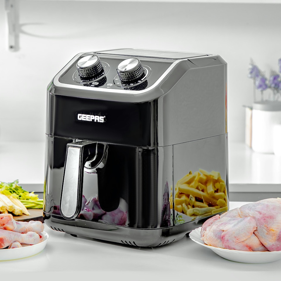 image 1 of GEEPAS Vortex 5L Manual Air Fryer, 1600W