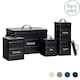 image 1 of Harbour Housewares 5 Piece Black Vintage Metal Kitchen Canisters Set Utility Storage Utility Containers Storage Box Storage Container