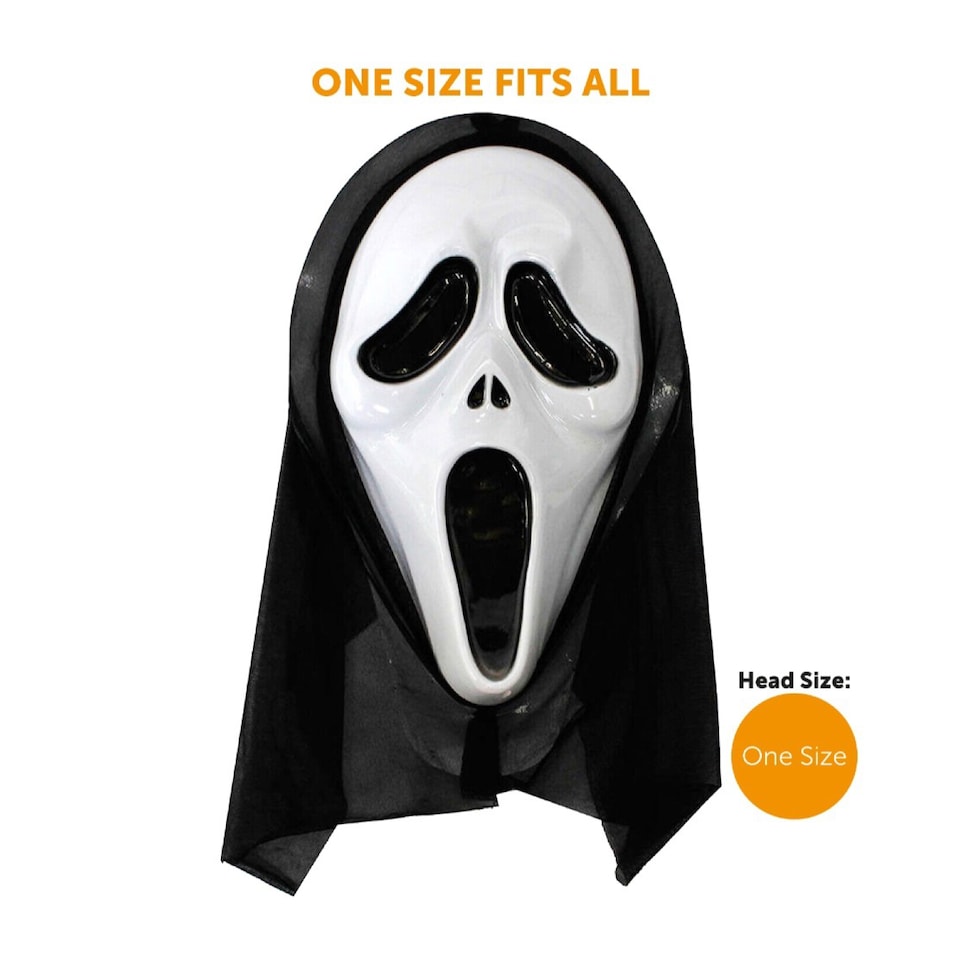 image 1 of Screamer Costume - Reaper Costume, Mask & Gloves | Black | S