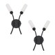 image 4 of ValueLights Maya Pair of Matt Black 2 Way Curved Upright Reed Shaded Wall Lights with LED Bulbs
