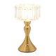 image 3 of Hestia Crystal Effect USB Touch Table Lamp with Curved Bronze Base