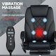 image 3 of Vinsetto Massage Office Chair, Heated Reclining Desk Chair, Black