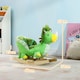 image 5 of AIYAPLAY Rocking Animal, Dinosaur Themed Rocking Ride on with Animal Sounds, Safety Belt, Wooden Base, Pedal, for Toddlers 18-36 Months, Green