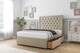 image 4 of Sloomy Montana Almond Coniston Divan Bed Base No Drawers With 26 Inch Strutted Headboard | Cream | Almond | Single | 1