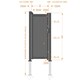 image 2 of Pedestrian Gate 1000x2200mm Black - Vertical Solid Infill and Flat Top Black
