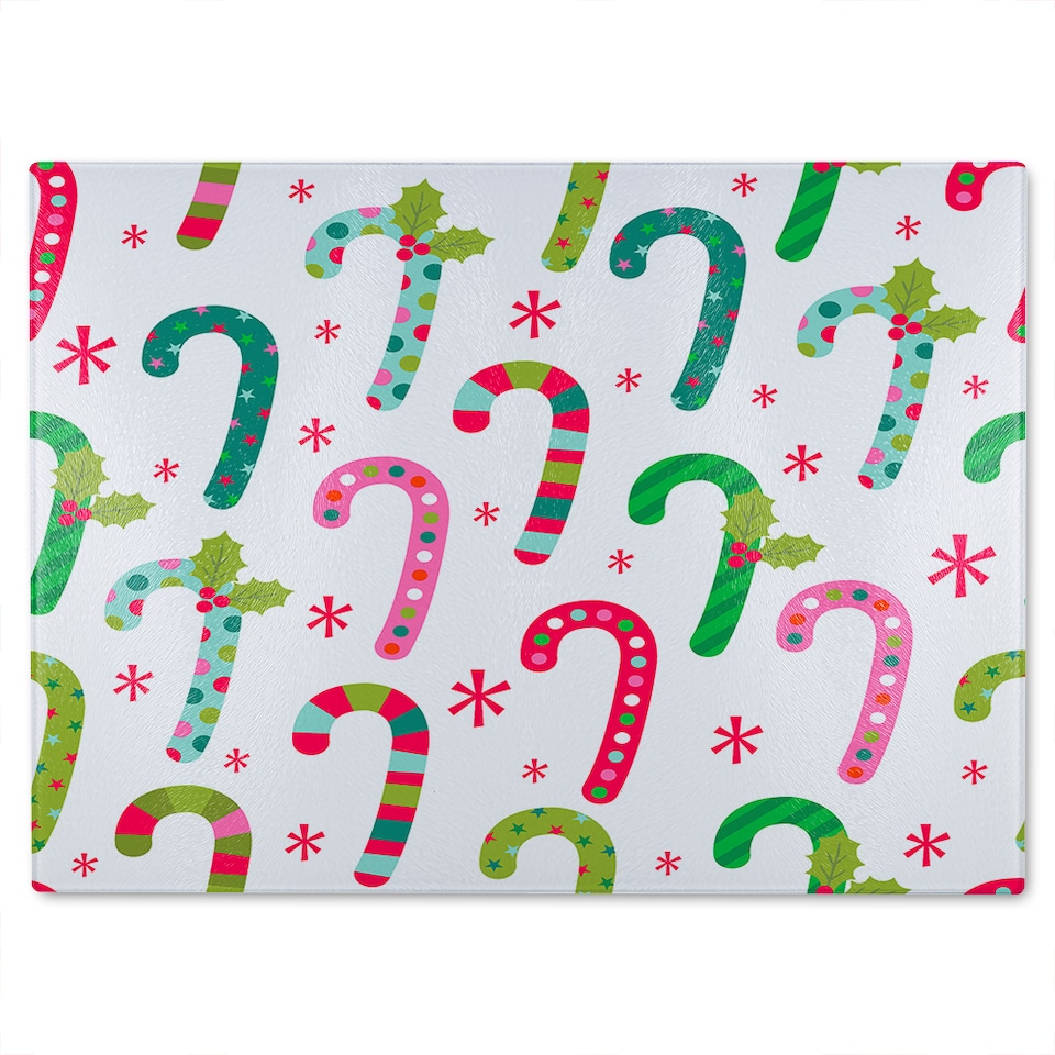 image 1 of Candy Pattern Dining Glass Chopping Board | Multi