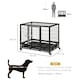 image 8 of PawHut Metal Kennel Cage with Wheels and Crate Tray for Pet Dog Medium Black