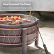 image 5 of VonHaus Fire Pit with Copper Detail Use Wood or Charcoal