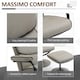 image 5 of HOMCOM Faux Leather Recliner Chair w/ Ottoman Swivel Lounge Seat w/ Footstool