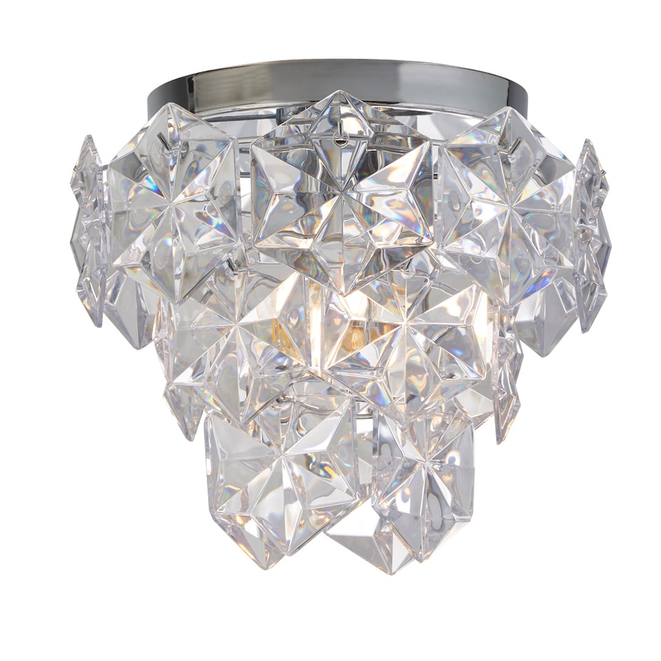 image 1 of Rhia 3 Light Clear Flush Ceiling Light