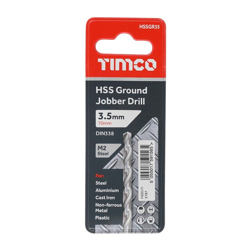 image 1 of Timco - Ground Jobber Drills - HSS M2 (Size 3.5mm - 1 Each)