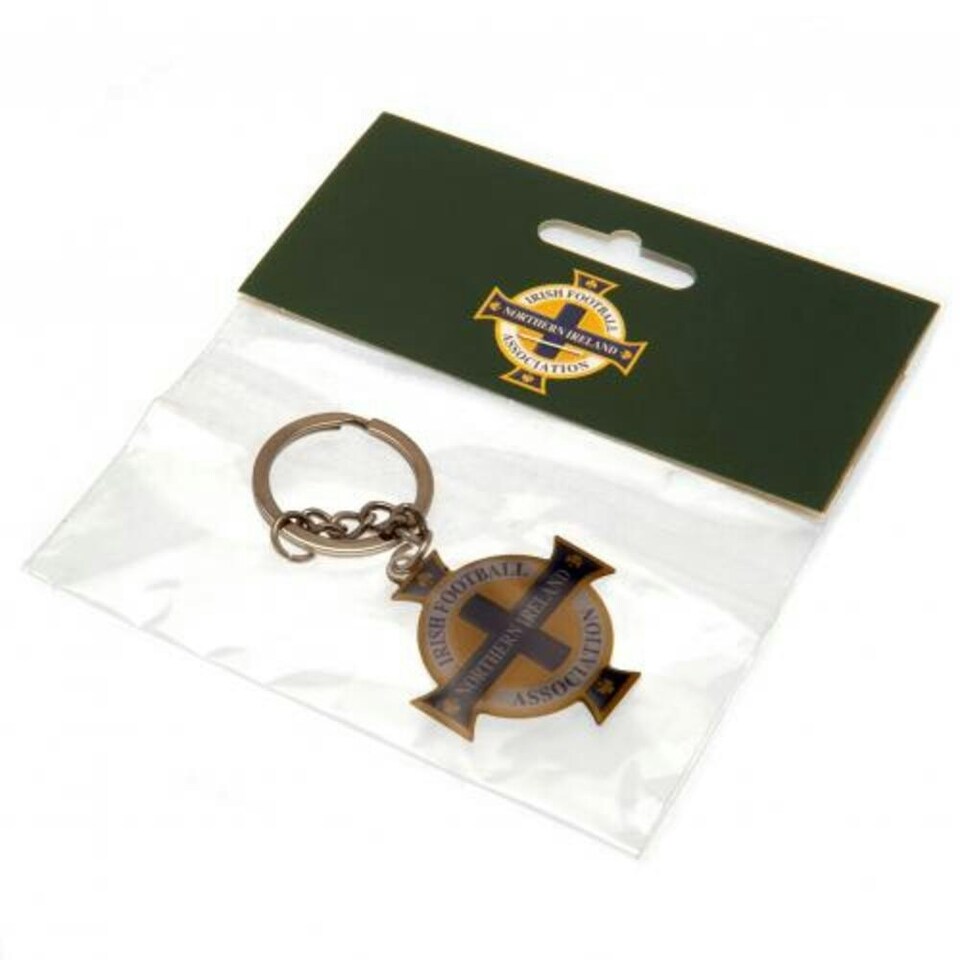image 1 of Northern Ireland FA Keyring - Yellow/Blue - One Size
