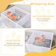 image 5 of PawHut Wooden Dog Pen Pet Playpen 7 Panels Puppy Pen for Indoors - White