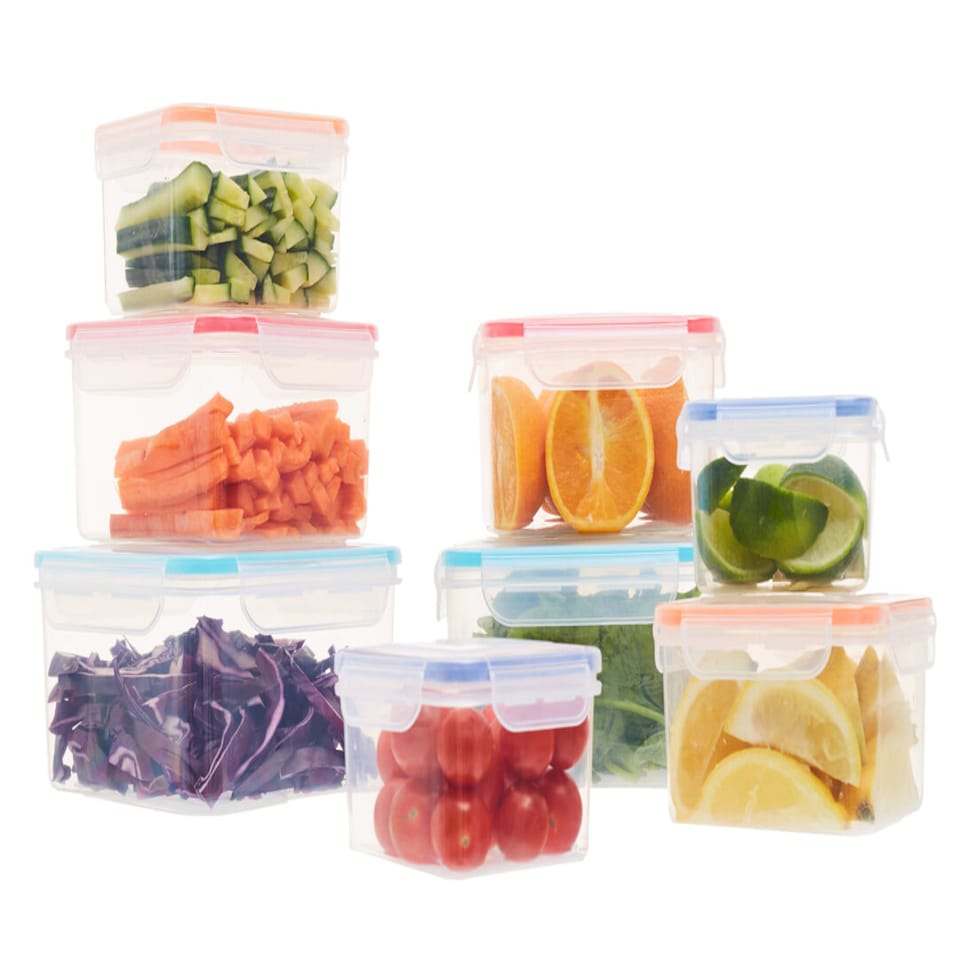 image 1 of Herrela 4pc Square Food Containers with Airtight Lids