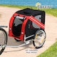 image 6 of PawHut Pet Bicycle Trailer Dog Cat Bike Carrier Water Resistant Red Outdoor