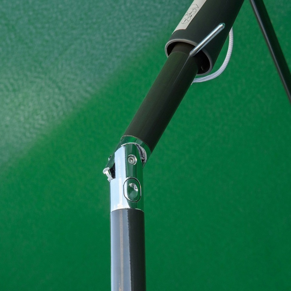 image 1 of Outsunny Aluminium Sun Umbrella Parasol Patio Rectangular 2M x 1.3M Green