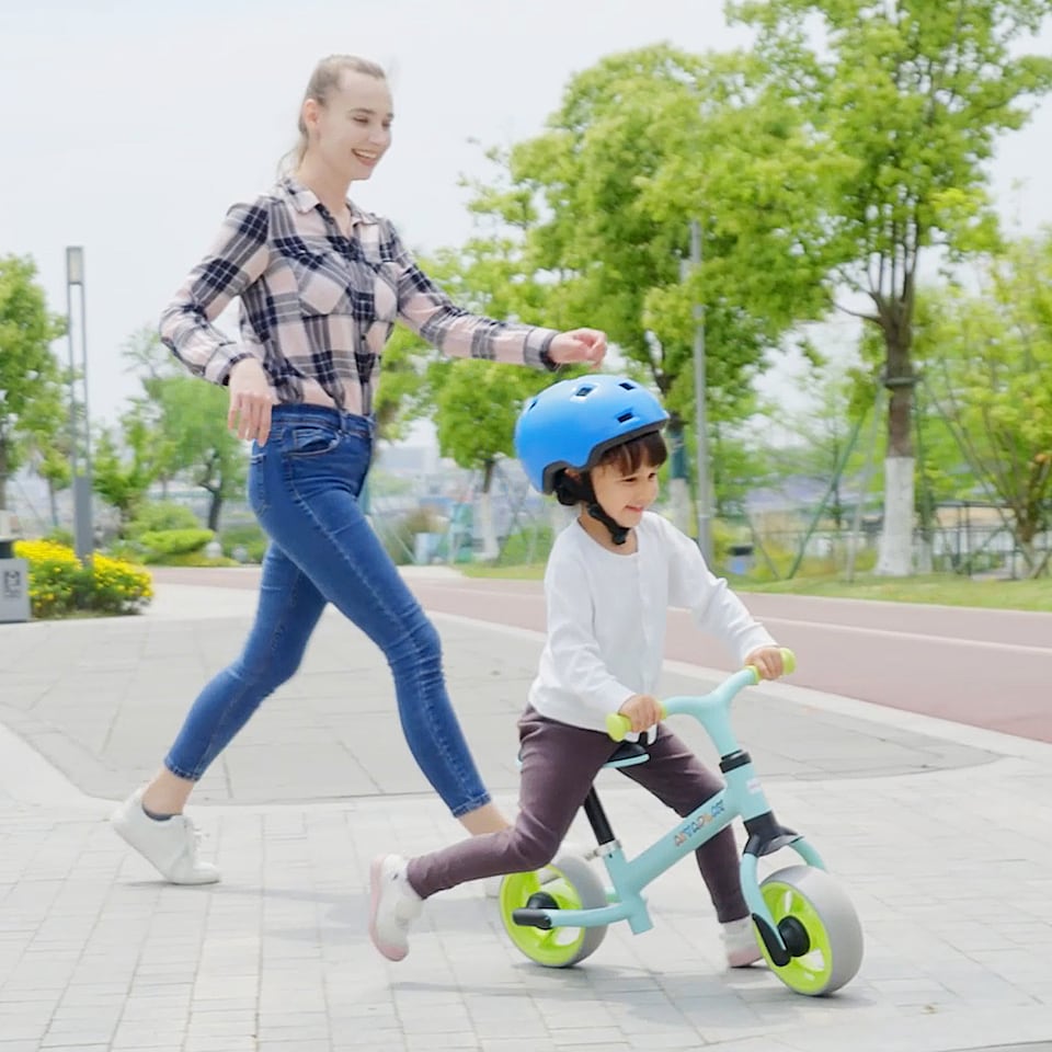 image 1 of AIYAPLAY 8 Baby Balance Bike with Adjustable Seat, Lightweight Training Bike for Children with EVA Wheels, Easy Installation, No Pedals, for Ages 18-48 Months - Green