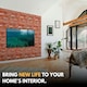 image 4 of NOVECRAFTO 3D Brick Effect Wall Panels – 6 PVC Sheets, Covers 2.76 sqm (29.76 sq ft), 96x48cm Each – Reddish Brown Faux Brick Cladding for Interior Walls