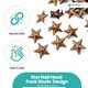 image 4 of 11mm Star Shaped Studs with Back Pin Rivets for DIY Leathercraft- 50pcs