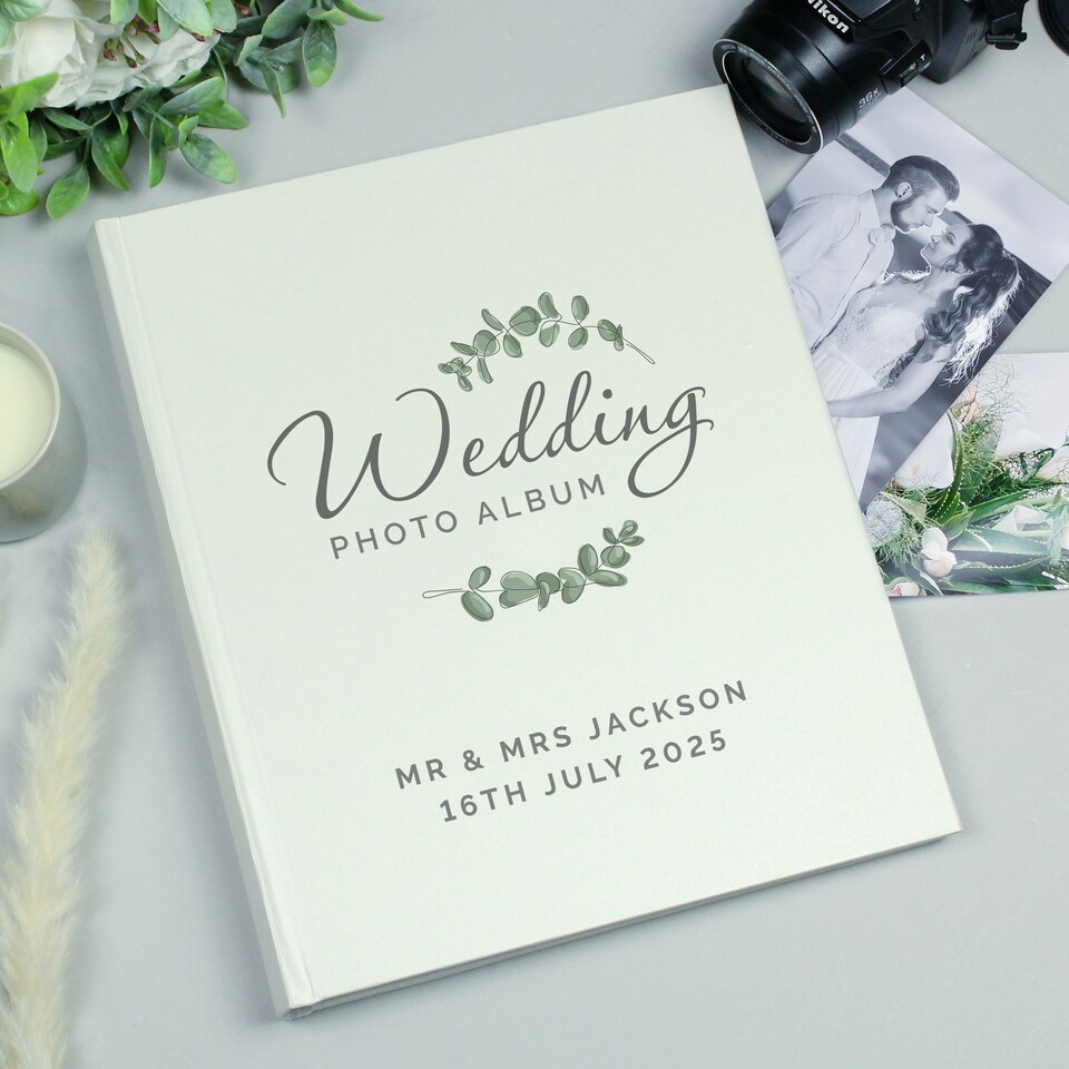 image 1 of Personalised Botanical Traditional Wedding Photo Album