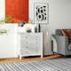 image 8 of HOMCOM Fluted Bedroom Chest of Drawers w/ 5 Drawers Gold Tone Handles White