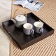 image 3 of Folding Butlers Side Table Portable Wooden Food Serving Tray | Black