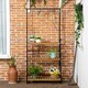 image 7 of Outsunny 3 Tiered Plant Stand Rack with Hanging Hooks for Indoor Outdoor