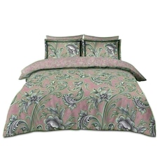 Imogen Floral Printed Duvet Cover Set Reversible Polycotton Beddings Pink | Single